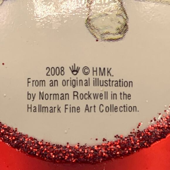 Hallmark 2008 Waiting for Santa Norman Rockwell Special Edition Ornament in Box - Picture 6 of 7